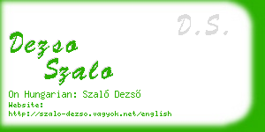 dezso szalo business card