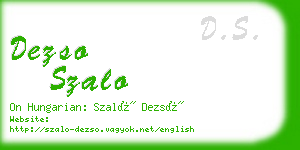 dezso szalo business card